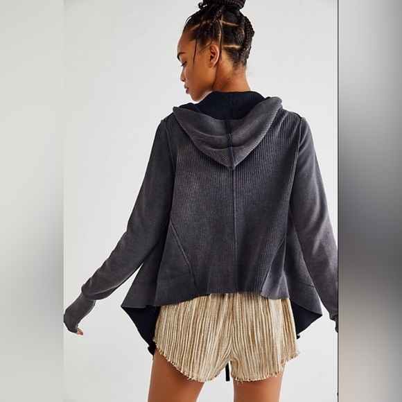 23. NWOT Free People Tyler Drape Moto Cardigan - Picture 3 of 4